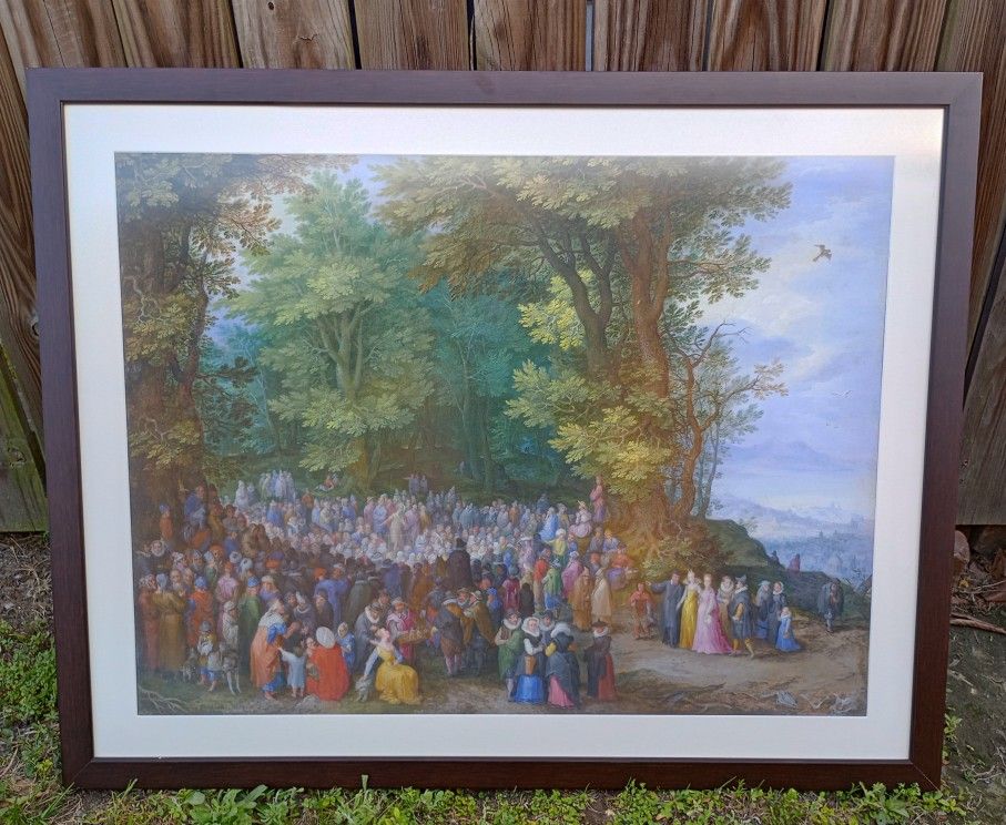 Jan Brueghel Framed Print 48" X 38" Sermon on the Mount 1598 *40.00 Firm* Home Decor Artwork 