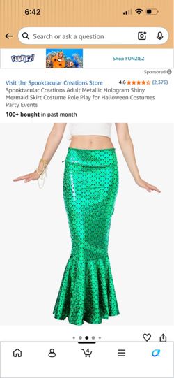 Spooktacular Creations Metallic Mermaid Costume Skirt