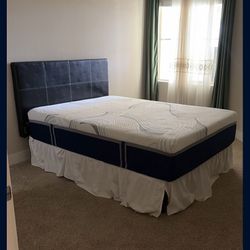 Mattress + Iron Bed Frame + Headboard
