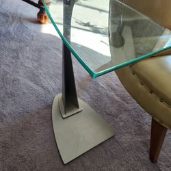Console Glass Top End Table