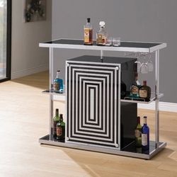 Brand New Glossy Black/White Bar Unit