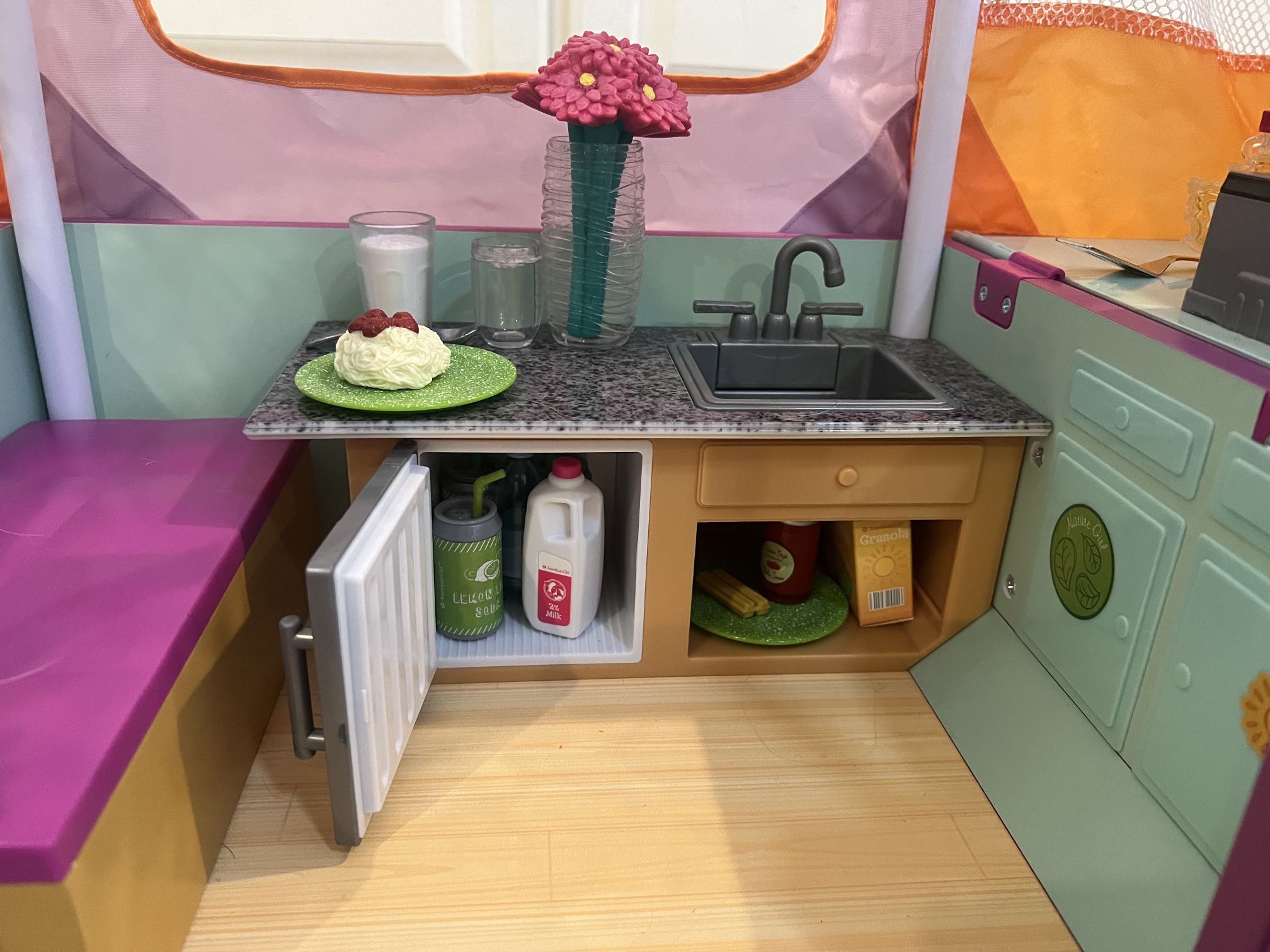 american girl doll camper set