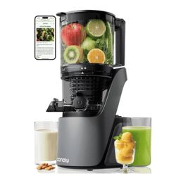 Canoly C16 Cold Press Juicer 6" Wide Chute 3-IN-1, Quiet, Easy Clean, Black