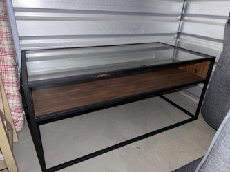 Dark wood coffee table