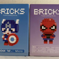 Bricks Lego Captain America & Spiderman 