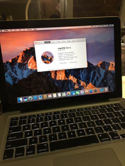 13 inches MacBook Pro 2010 160 GB hardrive. 4 GB memory ram