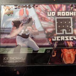 Joe Thomas Rookie With Game Worn Jersey 2007 UD