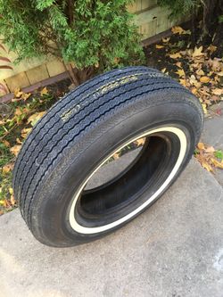 One Vintage 14 Whitewall Tire