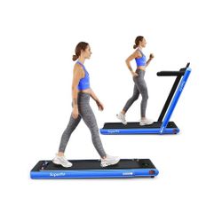 $275 COSTWAY GOPLUS SUPERFIT FOLDAWAY 2 IN 1 ELECTRIC TREADMILL 