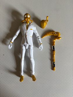 White and Gold Action Figure with Accessories