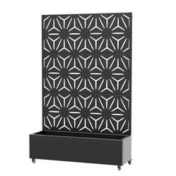 73" x 47" Black Metal Planter Box Raised Garden Bed, Frame Wall Decor, Privacy Screen