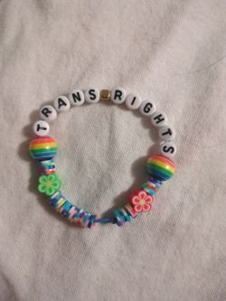 Handmade Trans Rights Friendship Bracelet