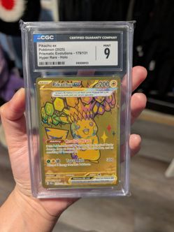 Pikachu Ex Prismatic Evolutions Hyper Rare 179/131 CGC 9