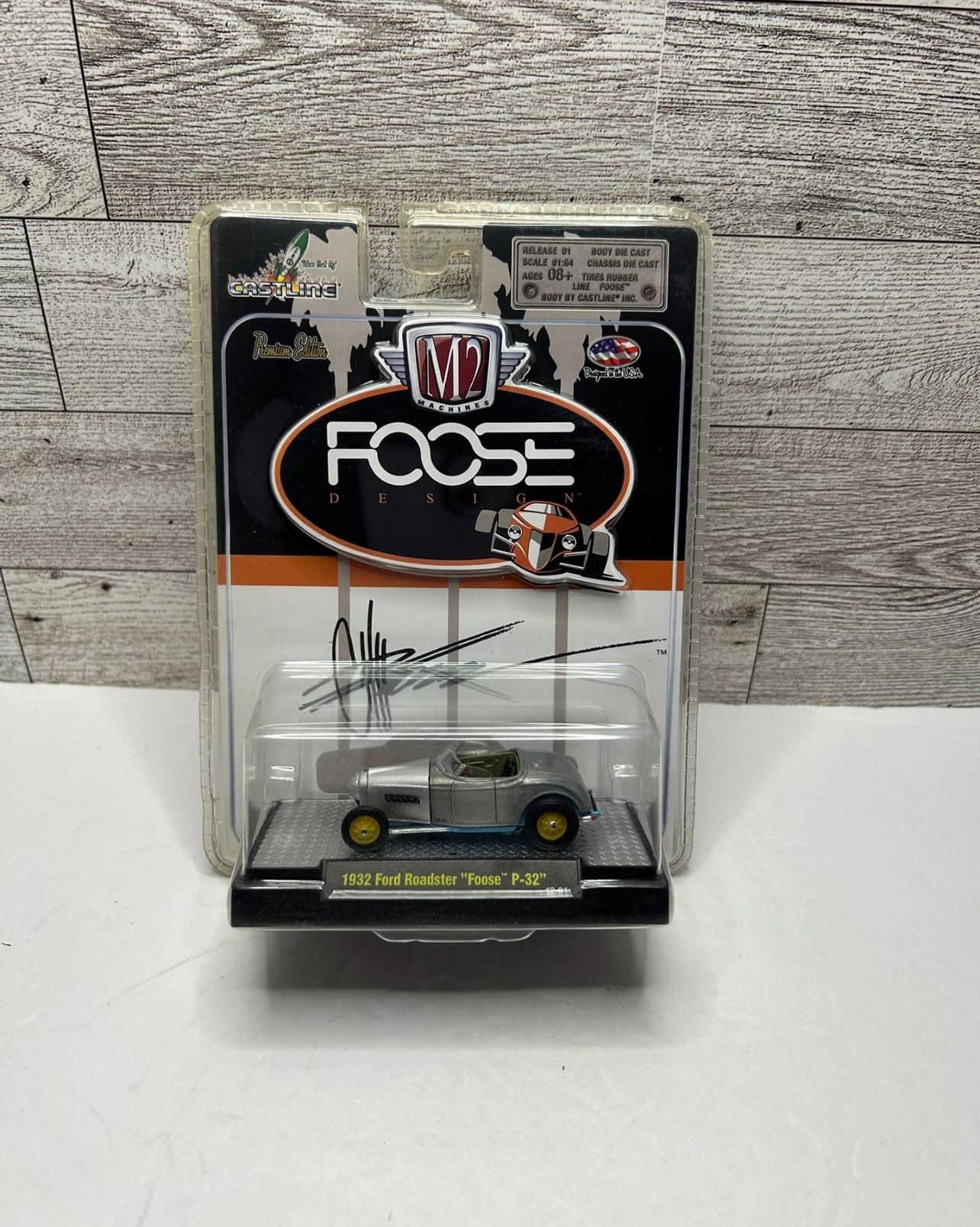 M2 Machines Foose Gray ‘1932 Ford Roadster Foose P - 32 • Die Cast Metal • Made in China