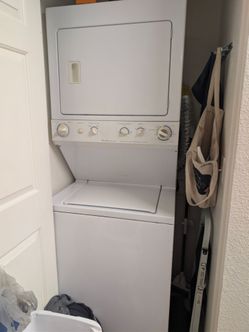 Stack washer and dryer