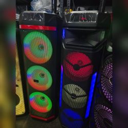 Bocinas Bluetooth Portables  🎤 Triples Bocinas de 8" 🔊🔊🔊