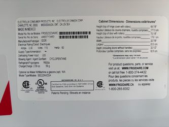 Frigidaire Side-by-Side Refrigerator FRSS2323AWC