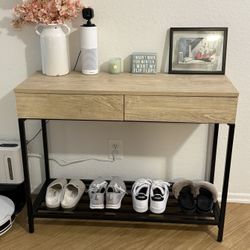 Modern Entryway Console Table w/ Drawers and Shelf