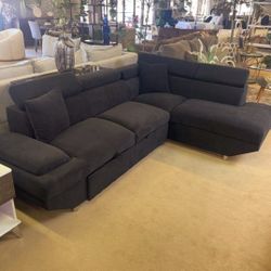 C1S21*_* Comfortable Pull-out Sleeper Sectional Couch* Brand New * P a y  E a s i l y