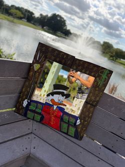 Designed mirror - espejo de madera pintura