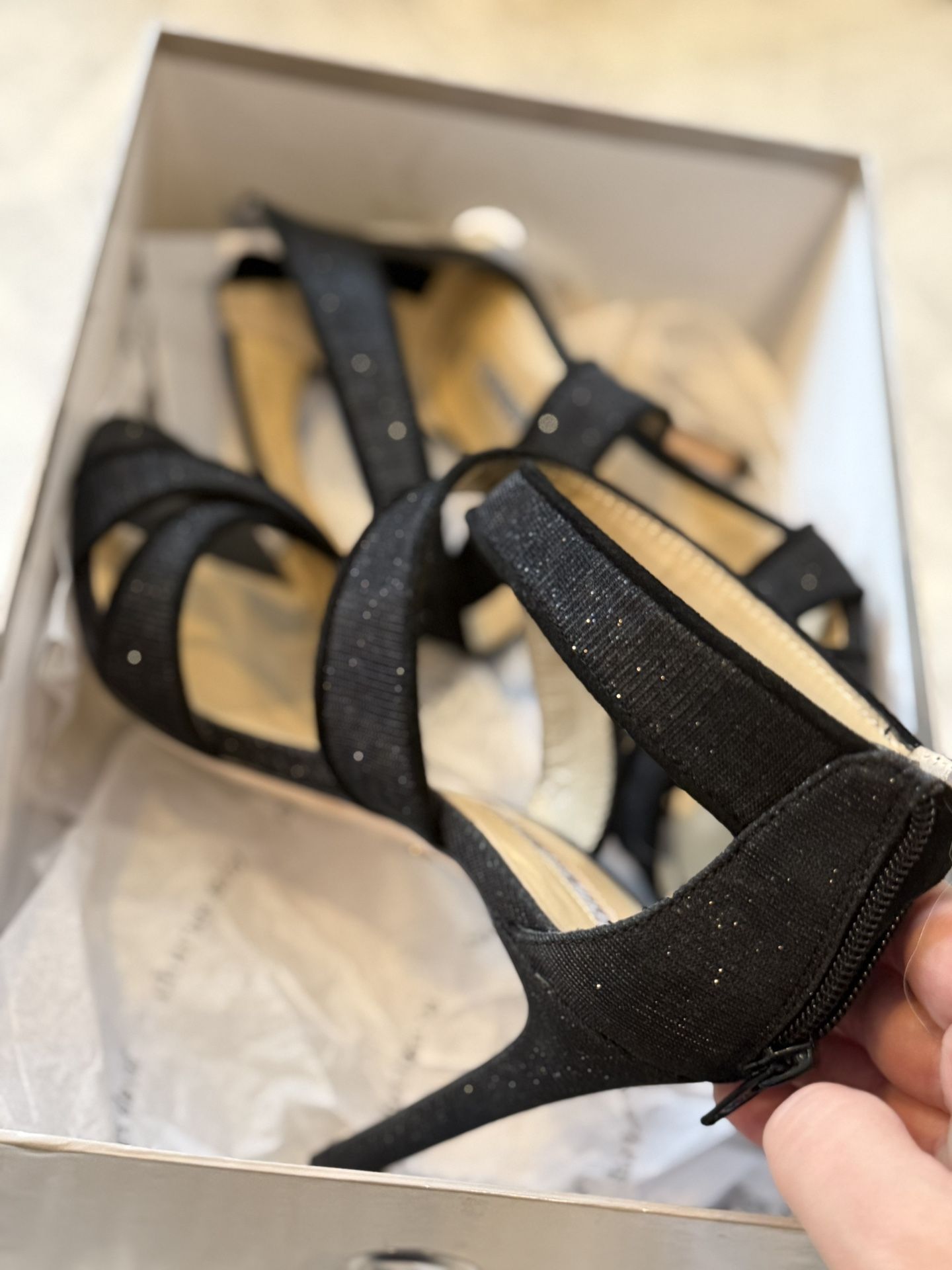 Charles David Black Sparkle Heels – Size 7 – Like New