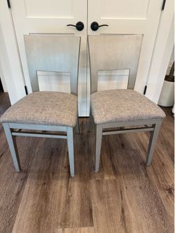 Two heavy duty, dining chairs