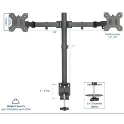 Desk Mount For Dual LED/LCD Monitors 