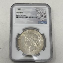 1922 Silver Dollar Coin NGC Certified