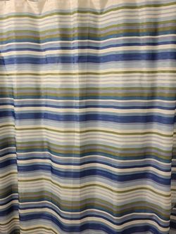 Fabric Shower Curtain With Liner And Hooks