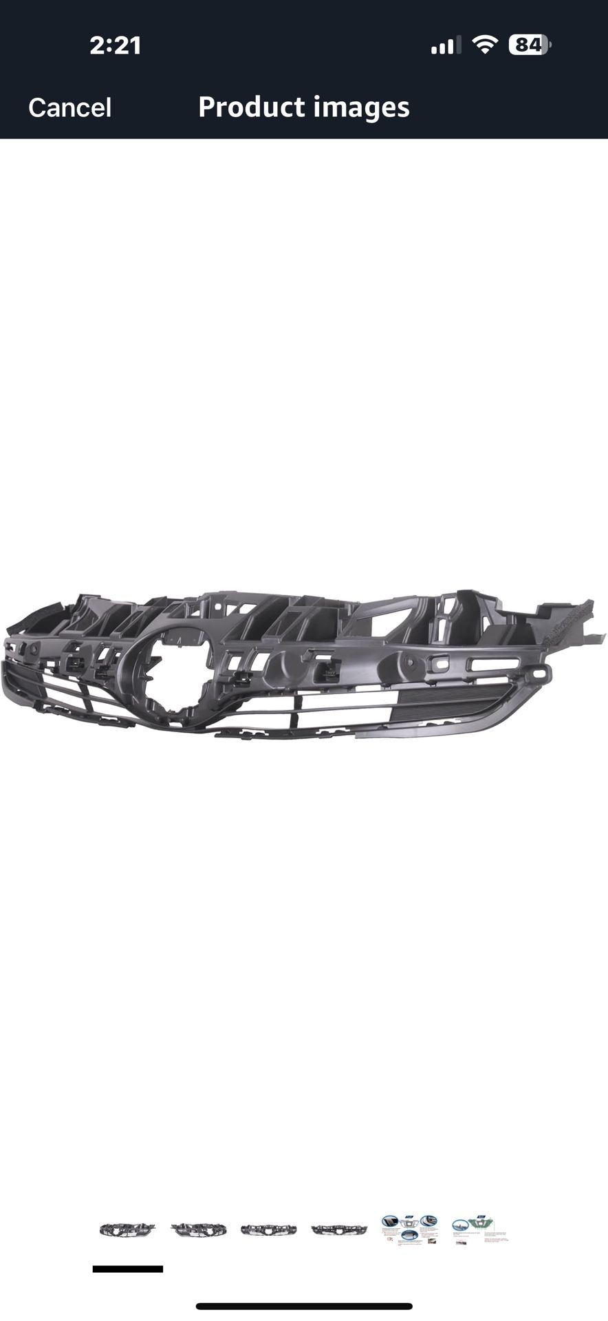 Front Grille Compatible with 2016-2018 Toyota Prius w/o Parking Sensors, PP Replacement Bumper Grill for TO147081 Color Dark Gray Brand T