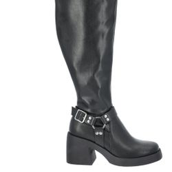 Botas Negras Altas Con Ebilla 