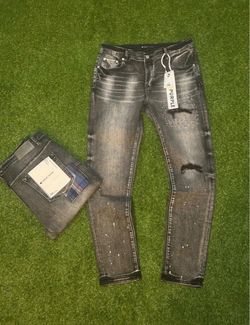 Grey Purple Jeans