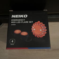 Neiko Emergency Red LED Flare Set - 4 Pcs
