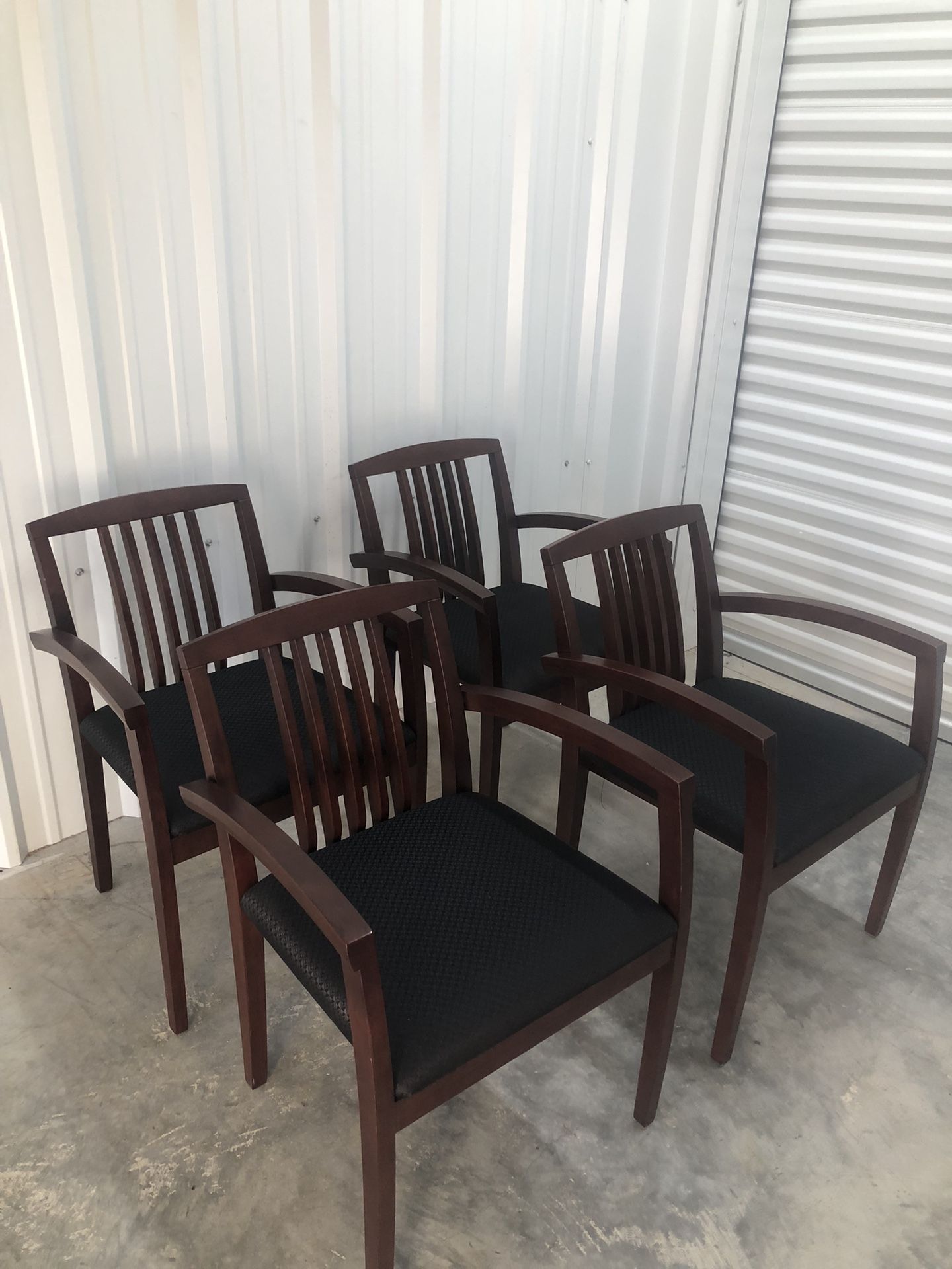 Conference Room Cherry Finish Solid Wood Chairs