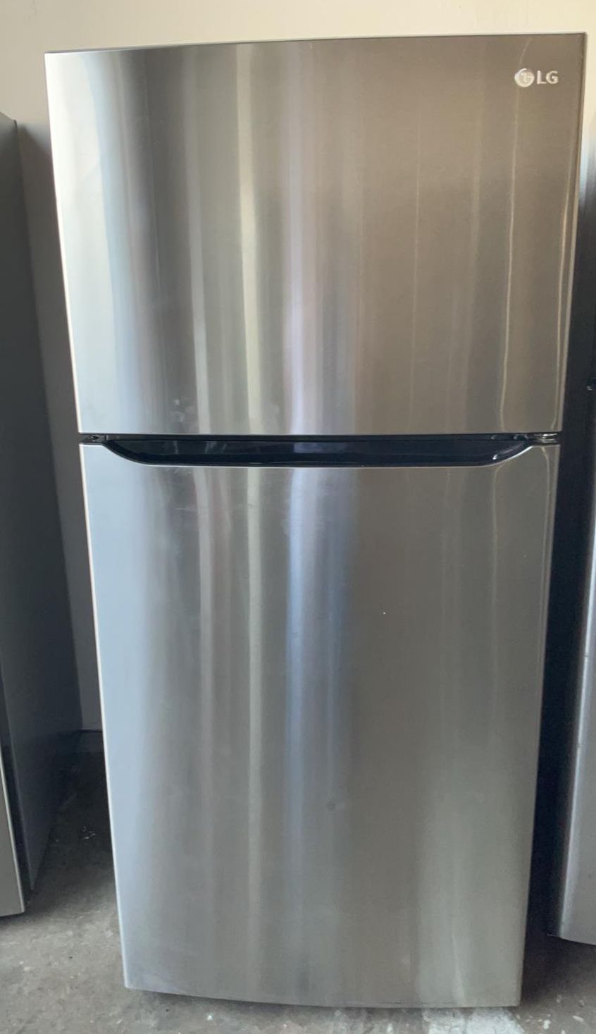 LG Top Mount 27" Apartment Size Stainless Steel Refrigerator Fridge