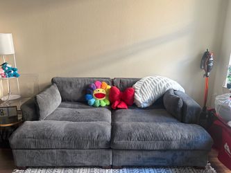 Wayfair Gray Corduroy Sectional Couch
