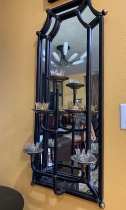 Modern Metal frame with 5 candle holders mirror