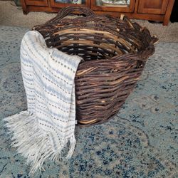 Vintage Rustic handmade gathering basket