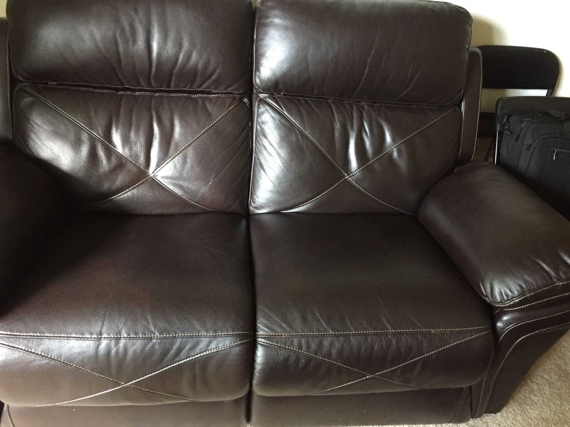 Loveseat with recliner for sale