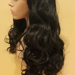 Long Black Wavy Wig