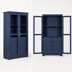 NEW-    75 in. Blue Storage Cabinet