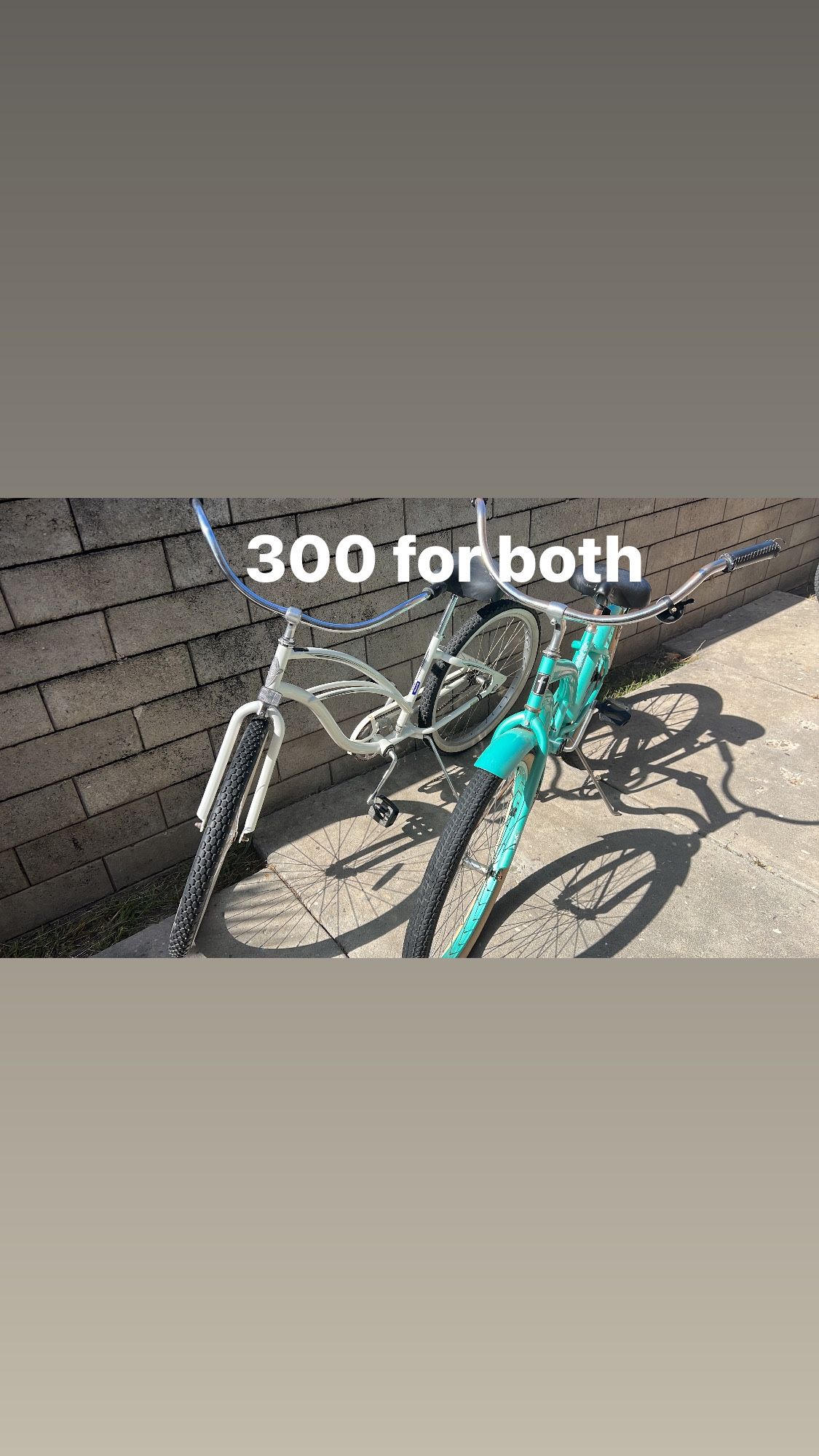 2 Beach Cruisers … 300 For Both