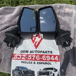 2021 2022 2023 2024 GMC Sierra Denali front side door chrome mirrors driver left and passenger right