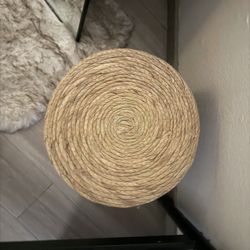 Natural Seagrass Ottoman 