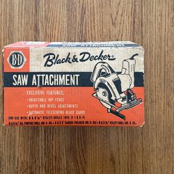 Vintage Black & Decker Saw Attachment For Drill