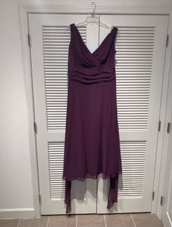 Davids Bridal Purple Plum Long Dress