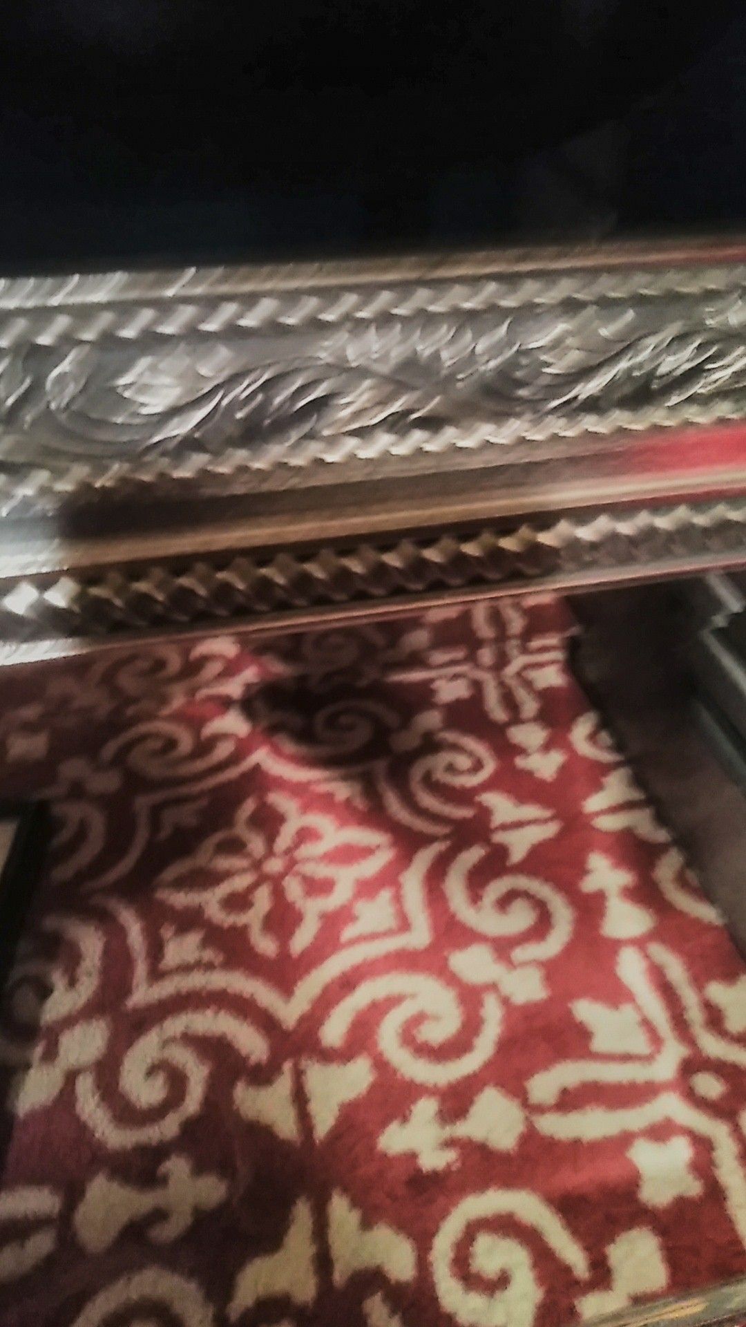 Elegant silver trim mirror