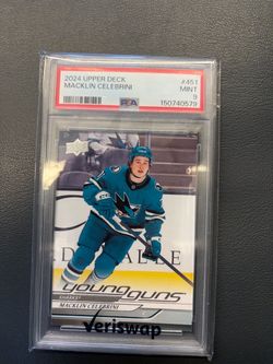 2024 Upper Deck Macklin Celebrini Young Guns PSA 9