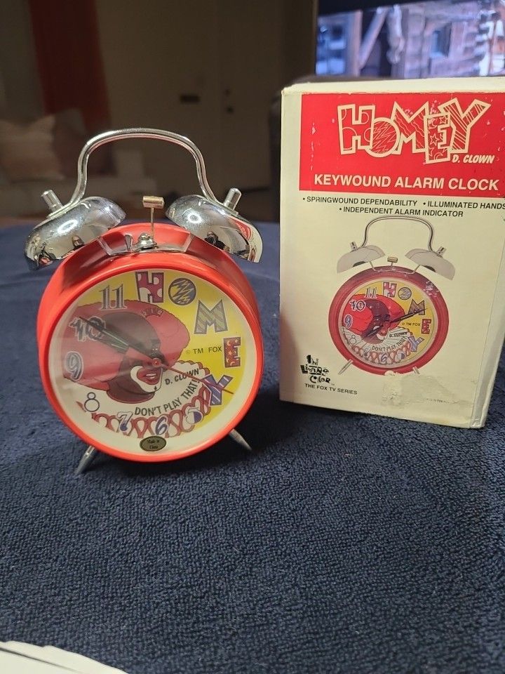 1992 In Living Color Homey D. Clown Windup Alarm Clock "Homey Don't Play That!"
