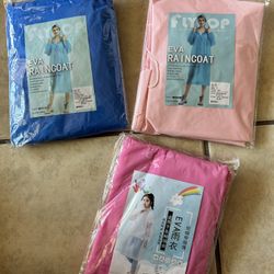 NEW EVA Hooded Raincoats – Adult & Kids Sizes | Waterproof Travel Raincoat